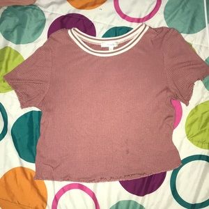 A more pink but tone down shirt